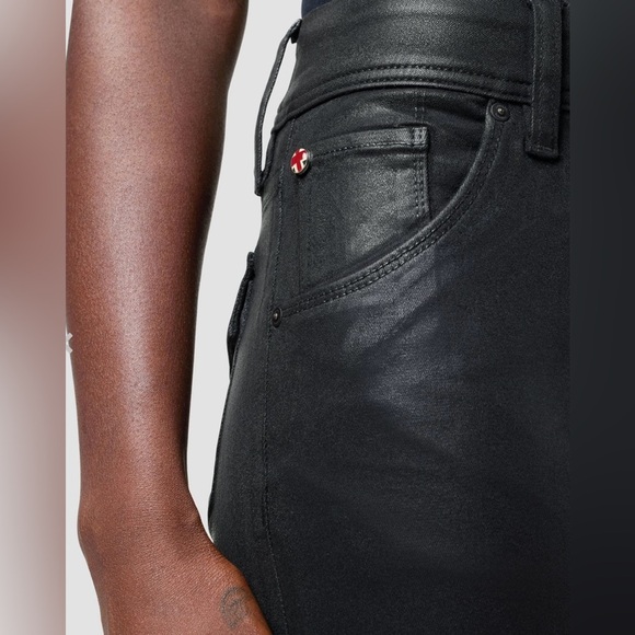 Hudson Jeans Beth Coated Black Beauty Mid-Rise Baby Bootcut Jean - Picture 12 of 13